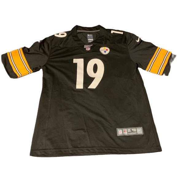 Nike JuJu Smith-Schuster  Steelers NFL on field Home Jersey Mens Size Large RARE - Picture 2 of 3